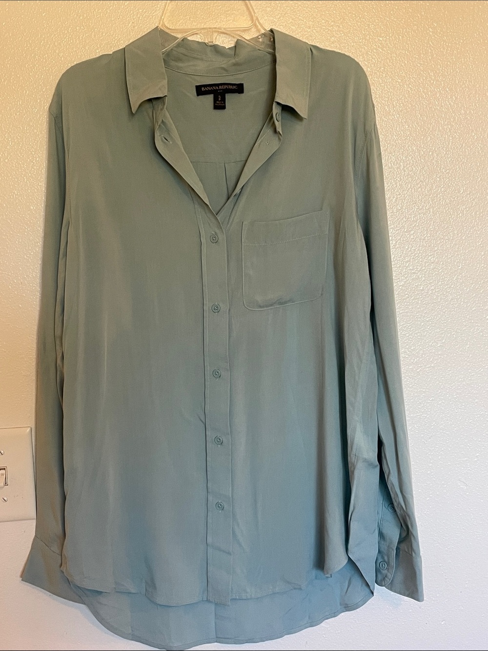 Banana Republic Sage Green Collared Button Shirt